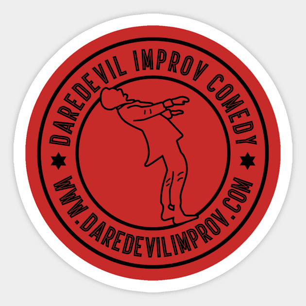 DareDevil Logo Black Sticker by DareDevil Improv